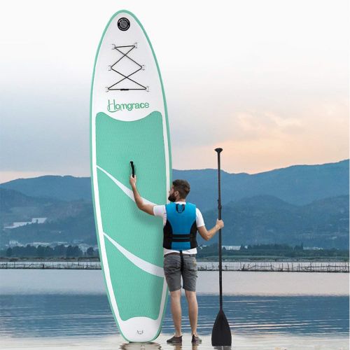  Ironheel Surfboard,Inflatable SUP Surfboards Stand Up Paddle Board with Carry Backpack Outdoor Double Layer Thickening Paddle Pump Kit