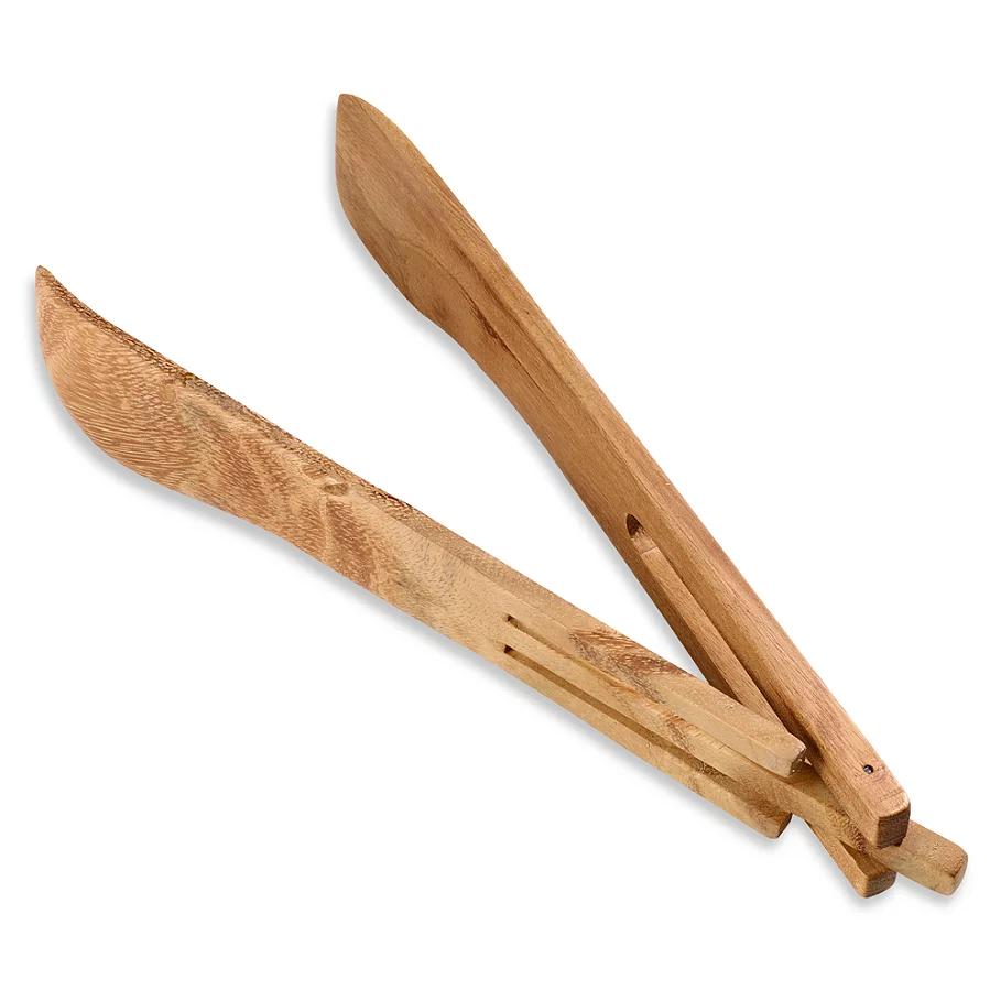 Ironwood Gourmet Wood Spring-Hinged Salad Servers