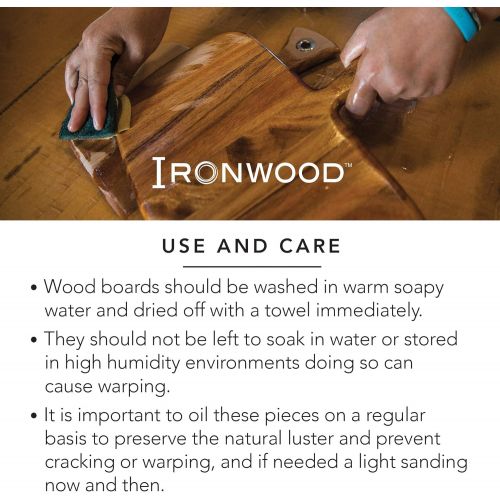  Ironwood Gourmet 28690 Long Grain Chop Board, Acacia Wood, Small