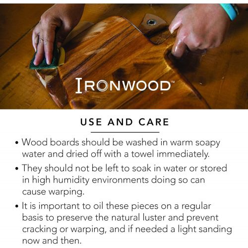  Ironwood Gourmet 28690 Long Grain Chop Board, Acacia Wood, Small