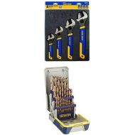 Irwin Tools IRWIN VISE-GRIP Adjustable Wrench Set and Cobalt Metal Index Drill Bit Set