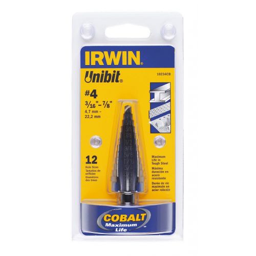  Irwin Tools Irwin 15313 Unibit13T Titanium Nitrate Coated 1-1/8-Inch by 1/2-Inch Shank Step Drill Bit