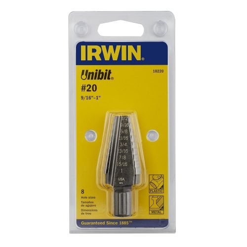  Irwin Tools Irwin 15313 Unibit13T Titanium Nitrate Coated 1-1/8-Inch by 1/2-Inch Shank Step Drill Bit