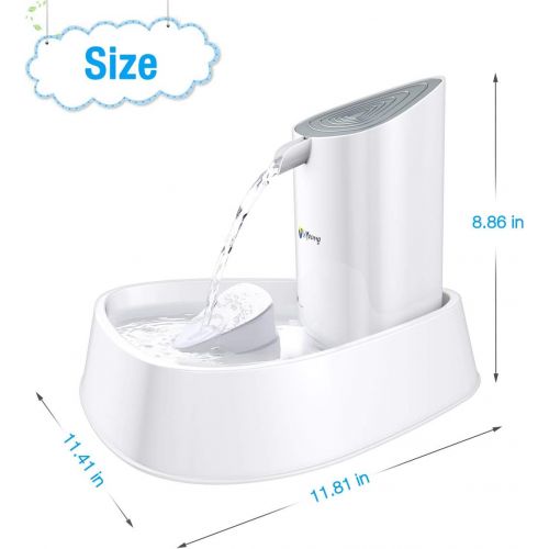  [아마존 핫딜] [아마존핫딜]IsYoung isYoung Cat Fountain LED Pet Water Fountain Ultra Quiet Automatic Pet Water Dispenser with Adjustable Water Flow and Activated Carbon Filter for Dogs, Cats, Birds and Small Animals