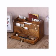 Isa Wooden Desktop Shelf Storage Rack Office Supplies Finishing Box with Drawer