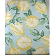 Isaac Mizrahi New York Yellow Golden Lemons Fabric Indoor / Outdoor Tablecloth - 60in. x 120in.