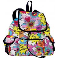 Iscream iscream Love 2 Laugh Deluxe Knapsack Style 16.5 x 13 Backpack for School and Travel