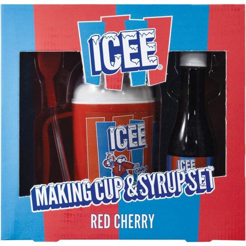  [아마존베스트]iscream Genuine ICEE Brand Single Serve ICEE Slushie Making Cup Set with Cherry Syrup