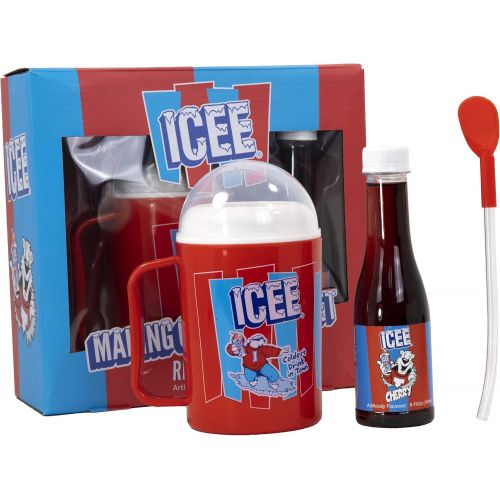  [아마존베스트]iscream Genuine ICEE Brand Single Serve ICEE Slushie Making Cup Set with Cherry Syrup