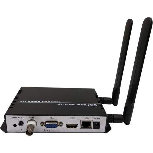  Iseevy ISEEVY Wireless H.264 AVC 1080P Video Decoder WiFi IPTV Decoder with HDMI and CVBS Output for Advertisement Display, IP Encoder Decoding, Network Stream Decoding support RTMP RTSP