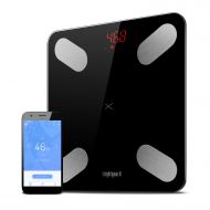 Isightguard isightguard Bluetooth Body Fat Scale USB Rechargeable Smart Digital Bathroom Weight Scale with iOS & Android Smartphone App Wireless BMI Scale Body Fat Monitors, 396lbs