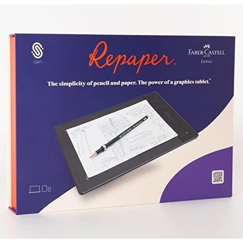  [아마존베스트]iskn Repaper - Pen & Paper Graphic Tablet with 8192 Pressure Levels - Limited Edition Faber-Castell