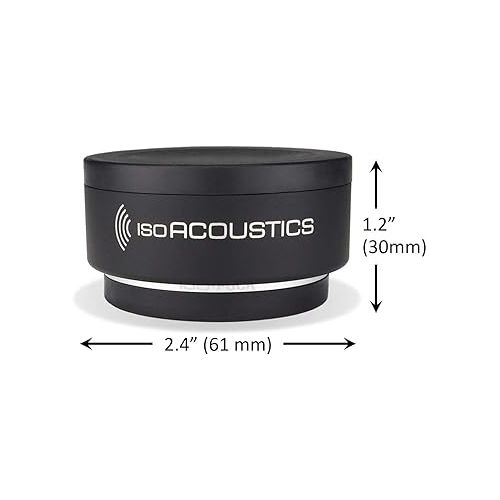  IsoAcoustics Iso-Puck Series Acoustic Isolators (Iso-Puck, 20 lbs max/Unit, 8-Pack)