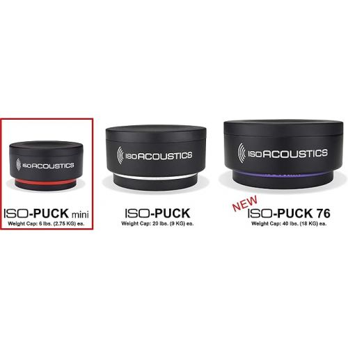  IsoAcoustics Iso-Puck Series Acoustic Isolators (Iso-Puck Mini, 6 lbs max/Unit, 8-Pack)