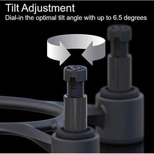  IsoAcoustics Aperta Series Isolation Speaker Stands with Tilt Adjustment: Aperta (6.1 x 7.5) Black Pair