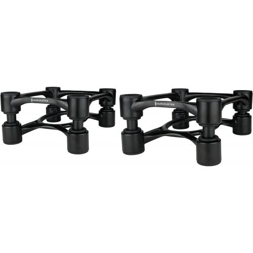  IsoAcoustics Aperta Series Isolation Speaker Stands with Tilt Adjustment: Aperta (6.1 x 7.5) Black Pair