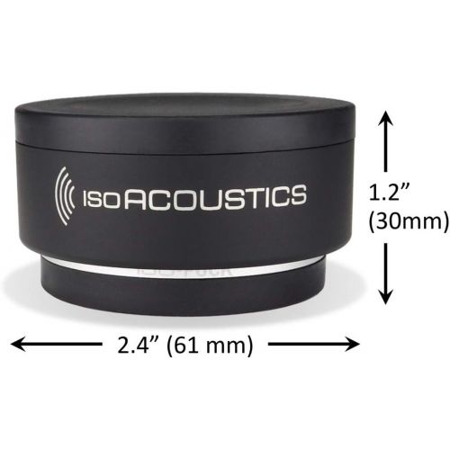  IsoAcoustics Iso-Puck Series Acoustic Isolators (Iso-Puck, 20 lbs max/Unit, 4-Pack)