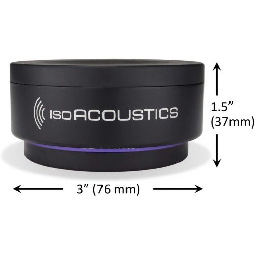  IsoAcoustics Iso-Puck Series Acoustic Isolators (Iso-Puck 76, 40 lbs or Less/Unit, 2-Pack)