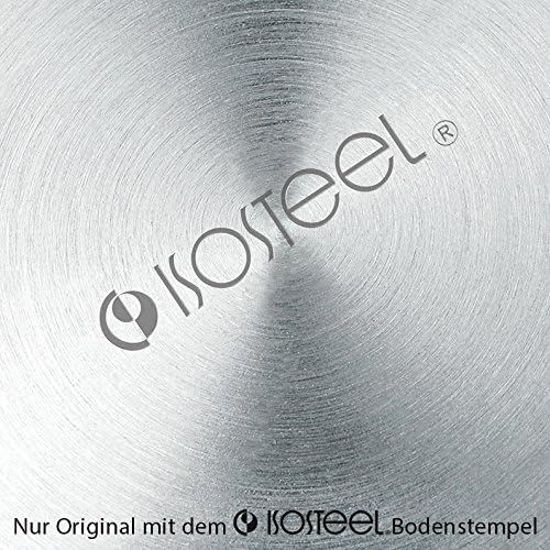  Isosteel VA-9710 Trinkflasche 0,7 L Silber aus 18/8 Edelstahl mit festschliessendem Kunststoff-Trinkdeckel fuer gaengige Fahrradflaschenhalter