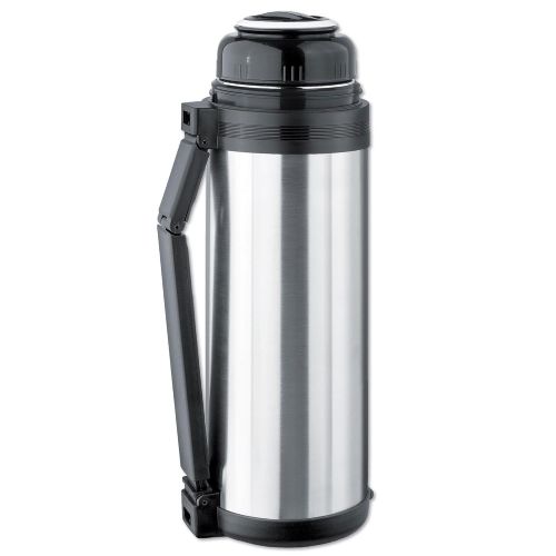  Isosteel VA-9903W 61 fl.oz. Vacuum flask, 188 stainless steel, Screw stopper with 2 gaskets, with extra wide opening, incl. foldable handle + Removable carrying strap