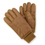 ISOTONER Isotoner Mens Tan Brushed Microfiber Gloves Thinsulate Lined Luggage Brown Cuff