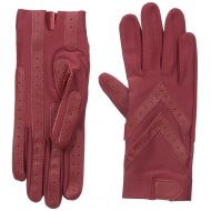 ISOTONER Isotoner Womens Spandex Shortie Gloves with Leather Palm Strips, Really Red, One Size