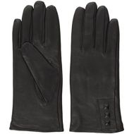 ISOTONER Isotoner Womens Leather Glove with Covered Stud Detail Fleece Lined