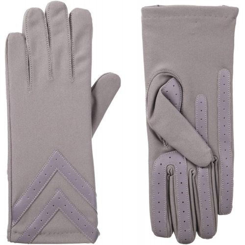  ISOTONER isotoner Women’s Spandex Touchscreen Cold Weather Gloves with Warm Fleece Lining and Chevron Details