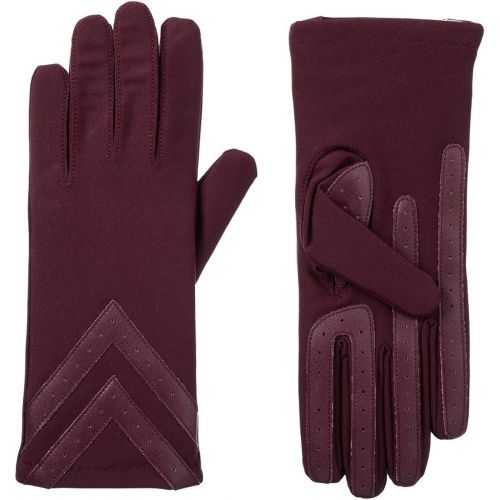  ISOTONER isotoner Women’s Spandex Touchscreen Cold Weather Gloves with Warm Fleece Lining and Chevron Details