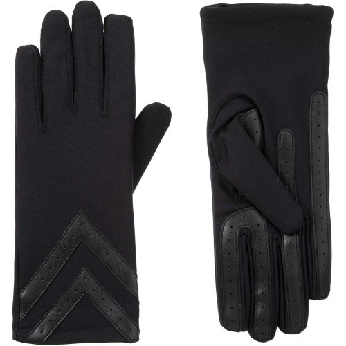  ISOTONER isotoner Women’s Spandex Touchscreen Cold Weather Gloves with Warm Fleece Lining and Chevron Details