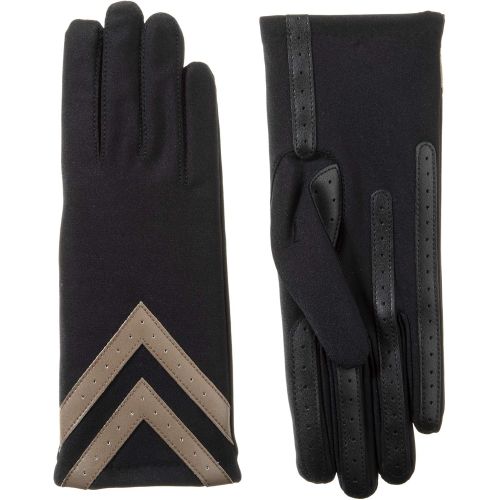  ISOTONER isotoner Women’s Spandex Touchscreen Cold Weather Gloves with Warm Fleece Lining and Chevron Details