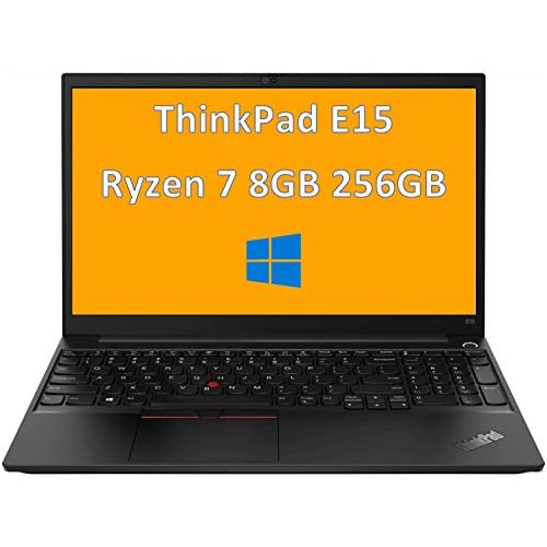  Ist computers Lenovo ThinkPad E15 15.6 FHD (1920x1080) Ryzen 7 5700u 8GB RAM, 256GB PCIe SSD Business Laptop AMD 8-Core (Beat i7-1165G7) Type-C, WiFi 6, Webcam, Windows 10 Pro