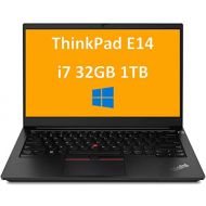 Ist computers 2022 Lenovo ThinkPad E14 14 FHD Full HD 1080p IPS Business Laptop (Intel 4-Core i7-10510u, 32GB DDR4 RAM, 1TB SSD) Type-C (DisplayPort and Power Delivery), Webcam, Fingerprint, Win