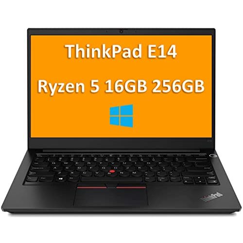  Lenovo ThinkPad E14 14 FHD IPS Ryzen 5-4500U, 16GB RAM, 256GB PCIe SSD Business Laptop AMD 6-Core Type-C (DisplayPort and Power Delivery), Webcam, IST Computers Windows 10 Pro