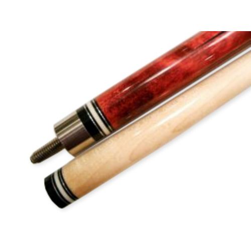  Iszy Billiards 58-Inch 2 Piece Hardwood Maple Pool Cue Billiard Stick, RedBlack, 21-Ounce