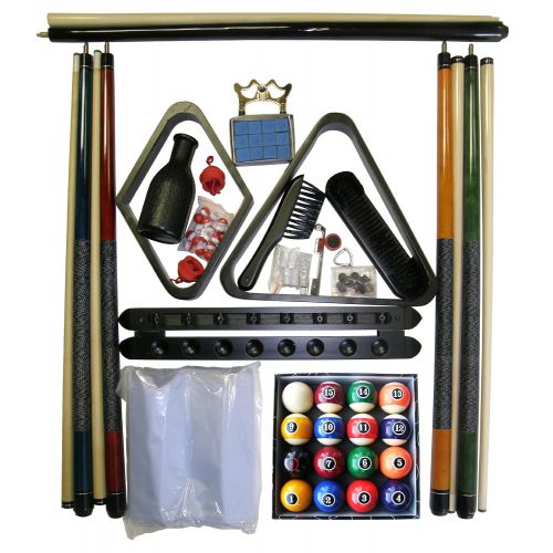  Iszy Billiards Black Finish Billiard Pool Table Accessory Kit W Modern Style Ball Set