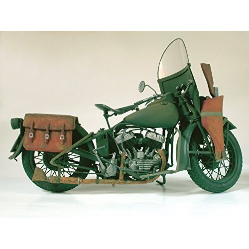  Italeri Harley Davidson WLA 750 WWII Military Motorcycle 1:9 Scale - Plastic Model Kit 7401