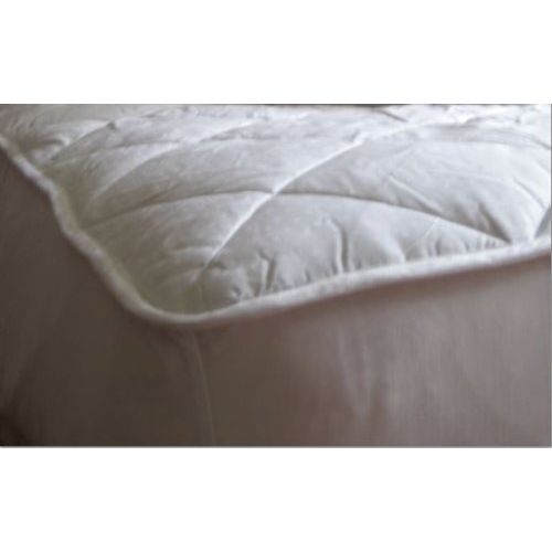  Italian Collection LUXURIA ULTRA PLUSH 100% Cotton Down Alternative Fitted Mattress Pad, TWIN