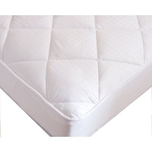  Italian Collection LUXURIA ULTRA PLUSH 100% Cotton Down Alternative Fitted Mattress Pad, TWIN