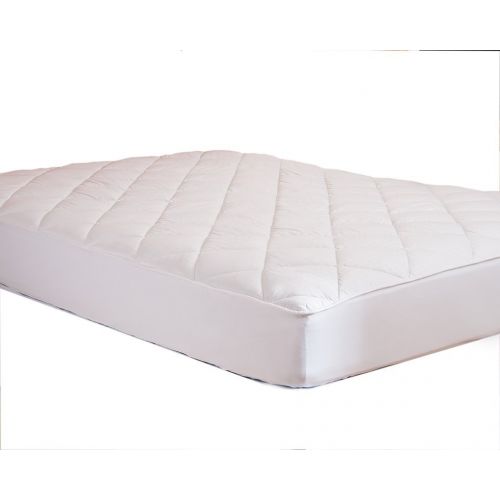  Italian Collection LUXURIA ULTRA PLUSH 100% Cotton Down Alternative Fitted Mattress Pad, TWIN