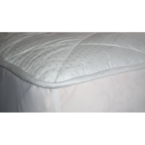  Italian Collection LUXURIA ULTRA PLUSH 100% Cotton Down Alternative Fitted Mattress Pad, FULL