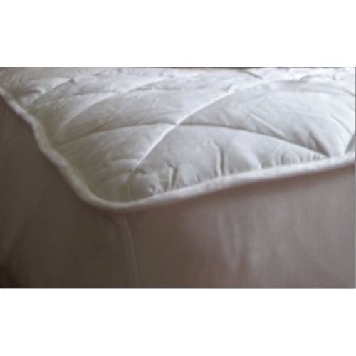  Italian Collection LUXURIA Ultra Plush 100% Cotton Down Alternative Fitted Mattress Pad, Queen