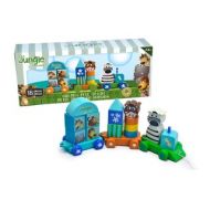 Its A Jungle In My Room 18-piece Wooden Shapes Pull Train by Boikido