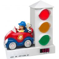 Its About Time Stoplight Sleep Enhancing Alarm Clock for Kids, Purple/Pink Owls