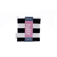 Itzy Ritzy Reusable Snack Bag  7” x 7” Food Safe Pouch is BPA-Free with EVA Interior; Ideal for Storing Dry Snacks, Pacifiers & Makeup in a Diaper Bag, Purse or Travel Bag, Black