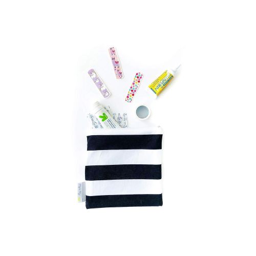  Itzy Ritzy Reusable Snack Bag  7” x 7” Food Safe Pouch is BPA-Free with EVA Interior; Ideal for Storing Dry Snacks, Pacifiers & Makeup in a Diaper Bag, Purse or Travel Bag, Black