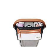 Itzy Ritzy Adjustable Stroller Caddy / Organizer - Stroller Organizer Bag Featuring Front Zippered Pocket, 2 Built-In Interior Pockets & Adjustable Straps to Fit Nearly Any Stroller (Coffee and Cream)