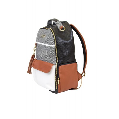  [아마존베스트]Itzy Ritzy Diaper Bag Backpack  Large Capacity Boss Backpack Diaper Bag Featuring Bottle Pockets, Changing Pad, Stroller Clips and Comfortable Backpack Straps, Coffee and Cream