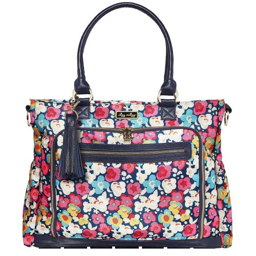  [아마존베스트]Itzy Ritzy Diaper Bag Tote  Large Capacity Tribe Tote Diaper Bag Featuring 25 Total Pockets, Changing Pad, Stroller Clips and Messenger Bag Strap, Posy Pop