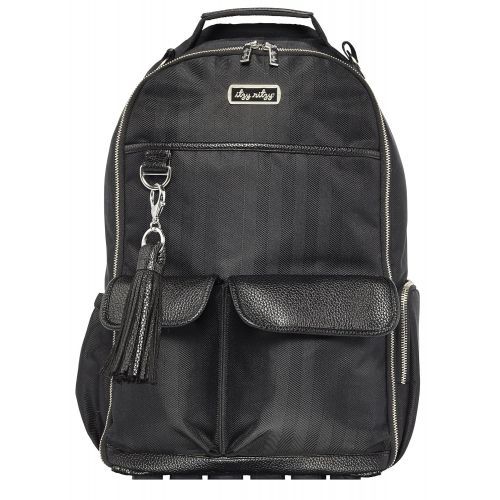  [아마존베스트]Itzy Ritzy Diaper Bag Backpack  Large Capacity Boss Backpack Diaper Bag Featuring Bottle Pockets, Changing Pad, Stroller Clips and Comfortable Backpack Straps, Black Herringbone